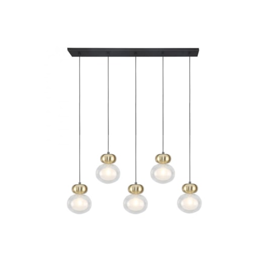 CONJUNTO DE PENDENTES GUARANA 25,7X113X16CM METAL E VIDRO BRONZE, PRETO E TRANSPARENTE | BELLA ILUMINAÇÃO HC007L CONJUNTO DE PENDENTES GUARANA 25,7X113X16CM METAL E VIDRO BRONZE, PRETO E TRANSPARENTE | BELLA ILUMINAÇÃO HC007L