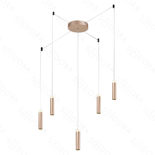 CONJUNTO DE PENDENTES LED 3000K 35W BIVOLT 400CM METAL DOURADO FOSCO | SINDORA ILUMINAÇÃO DCD01151 CONJUNTO DE PENDENTES LED 3000K 35W BIVOLT 400CM METAL DOURADO FOSCO | SINDORA ILUMINAÇÃO DCD01151