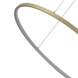 CONJUNTO DE PENDENTES LED DAIRE 3000K 110W BIVOLT Ø150X500CM ALUMÍNIO DOURADO FOSCO | NORDECOR 2192 CONJUNTO DE PENDENTES LED DAIRE 3000K 110W BIVOLT Ø150X500CM ALUMÍNIO DOURADO FOSCO | NORDECOR 2192