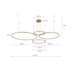 CONJUNTO DE PENDENTES LED DAIRE 3000K 110W BIVOLT Ø150X500CM ALUMÍNIO DOURADO FOSCO | NORDECOR 2192 CONJUNTO DE PENDENTES LED DAIRE 3000K 110W BIVOLT Ø150X500CM ALUMÍNIO DOURADO FOSCO | NORDECOR 2192