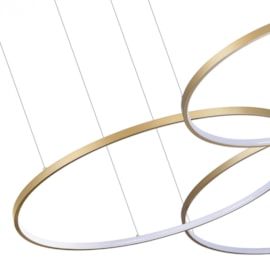 CONJUNTO DE PENDENTES LED DAIRE 3000K 189W BIVOLT Ø200X500CM ALUMÍNIO DOURADO FOSCO | NORDECOR 2527 CONJUNTO DE PENDENTES LED DAIRE 3000K 189W BIVOLT Ø200X500CM ALUMÍNIO DOURADO FOSCO | NORDECOR 2527