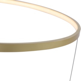 CONJUNTO DE PENDENTES LED DAIRE 3000K 49W BIVOLT Ø100X180CM ALUMÍNIO DOURADO FOSCO | NORDECOR 2237 CONJUNTO DE PENDENTES LED DAIRE 3000K 49W BIVOLT Ø100X180CM ALUMÍNIO DOURADO FOSCO | NORDECOR 2237