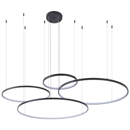 CONJUNTO DE PENDENTES LED DAIRE GR 3000K 132W BIVOLT Ø150X500CM ALUMÍNIO PRETO | NORDECOR 2524 CONJUNTO DE PENDENTES LED DAIRE GR 3000K 132W BIVOLT Ø150X500CM ALUMÍNIO PRETO | NORDECOR 2524