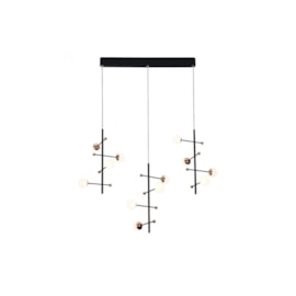 CONJUNTO DE PENDENTES LED FUXICO 3000K 36W 45X100X35CM AÇO, ALUMÍNIO E ACRÍLICO DOURADO, PRETO E FOSCO | BELLA ILUMINAÇÃ CONJUNTO DE PENDENTES LED FUXICO 3000K 36W 45X100X35CM AÇO, ALUMÍNIO E ACRÍLICO DOURADO, PRETO E FOSCO | BELLA ILUMINAÇÃ