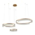 CONJUNTO DE PENDENTES LED VÉU REDONDO 3000K 89W BIVOLT DOURADO E TRANSPARENTE | STUDIOLUCE PD1789