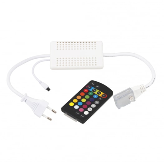 CONTROLE PARA FITA DE LED RGB PLÁSTICO BRANCO | GAYA 9362