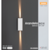 DESIGN ARANDELA 3000K 4W BIVOLT 12X4,2X3,2CM ABERTURA 10°/10° POLICARBONATO BRANCO | OPUS LED OPS 80808 DESIGN ARANDELA 3000K 4W BIVOLT 12X4,2X3,2CM ABERTURA 10°/10° POLICARBONATO BRANCO | OPUS LED OPS 80808