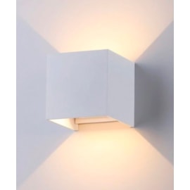 DESIGN ARANDELA DOUBLE 6W 3000K BIVOLT Ø10CM ALUMÍNIO BRANCO | OPUS LED HM 32375