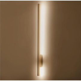 DESIGN ARANDELA POLARIS 3000K 12W BIVOLT 58X2X5,1CM ALUMÍNIO DOURADO | OPUS LED OPS 80655