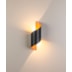 DESIGN ARANDELA SUNDAE 3000K 10W 10X28CM ALUMÍNIO PRETO E DOURADO | OPUS LED OPS 85216