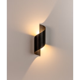 DESIGN ARANDELA SUNDAE 3000K 10W 10X28CM ALUMÍNIO PRETO | OPUS LED OPS 85209