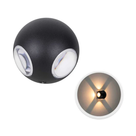 DESIGN ARANDELA TETRA LED 3000K 6W BIVOLT 9,5X8,5CM POLICARBONATO PRETO | OPUS LED OPS 30333 DESIGN ARANDELA TETRA LED 3000K 6W BIVOLT 9,5X8,5CM POLICARBONATO PRETO | OPUS LED OPS 30333