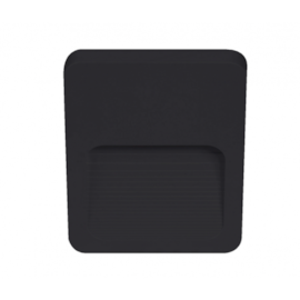 DESIGN BALIZADOR DE EMBUTIR LED FIT EXTERNO 3000K 2W BIVOLT 12X9X1,2CM POLICARBONATO PRETO | OPUS LED OPS 33419 DESIGN BALIZADOR DE EMBUTIR LED FIT EXTERNO 3000K 2W BIVOLT 12X9X1,2CM POLICARBONATO PRETO | OPUS LED OPS 33419