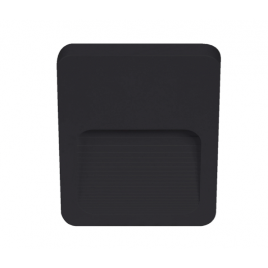 DESIGN BALIZADOR DE EMBUTIR LED FIT EXTERNO 3000K 2W BIVOLT 12X9X1,2CM POLICARBONATO PRETO | OPUS LED OPS 33419 DESIGN BALIZADOR DE EMBUTIR LED FIT EXTERNO 3000K 2W BIVOLT 12X9X1,2CM POLICARBONATO PRETO | OPUS LED OPS 33419