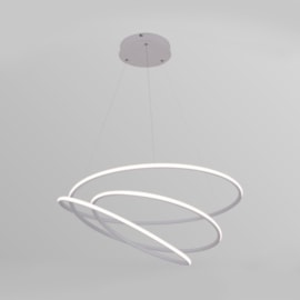 DESIGN PENDENTE ESPIRAL 3000K 88W BIVOLT 73CM ALUMÍNIO BRANCO | OPUS LED OPS 34324 DESIGN PENDENTE ESPIRAL 3000K 88W BIVOLT 73CM ALUMÍNIO BRANCO | OPUS LED OPS 34324