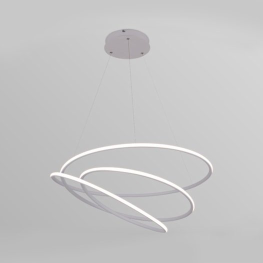 DESIGN PENDENTE ESPIRAL 3000K 88W BIVOLT 73CM ALUMÍNIO BRANCO | OPUS LED OPS 34324 DESIGN PENDENTE ESPIRAL 3000K 88W BIVOLT 73CM ALUMÍNIO BRANCO | OPUS LED OPS 34324
