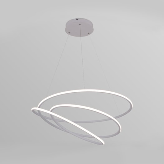 DESIGN PENDENTE ESPIRAL 3000K 88W BIVOLT 73CM ALUMÍNIO BRANCO | OPUS LED OPS 34324