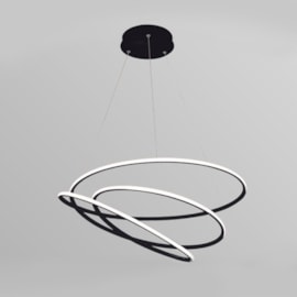 DESIGN PENDENTE ESPIRAL 3000K 88W BIVOLT 73CM ALUMÍNIO PRETO | OPUS LED OPS 34317 DESIGN PENDENTE ESPIRAL 3000K 88W BIVOLT 73CM ALUMÍNIO PRETO | OPUS LED OPS 34317