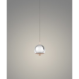 DESIGN PENDENTE LED OKIO 3000K 7W BIVOLT Ø12CM ALUMÍNIO CROMADO | OPUS LED OPS 85186