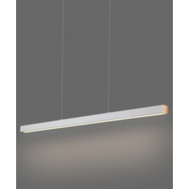 DESIGN PENDENTE LED ZION 3000K 41W BIVOLT 4,5X120X4,5CM ALUMÍNIO BRANCO | OPUS LED OPS 35826