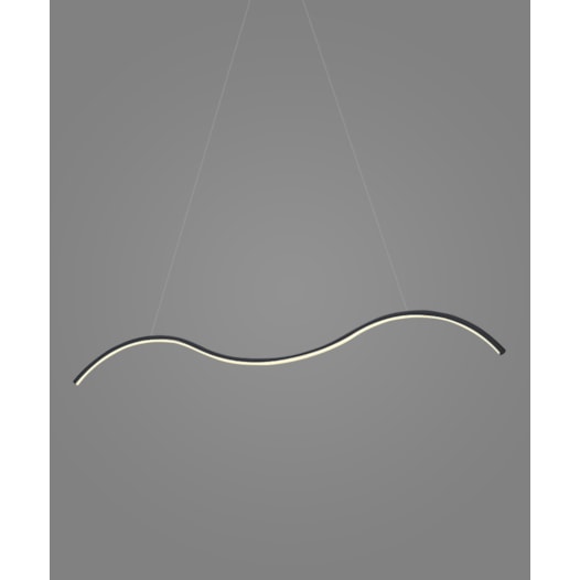 DESIGN PENDENTE TAURUS 3000K 23W BIVOLT 117X200X7CM ALUMÍNIO PRETO | OPUS LED OPS 35895 DESIGN PENDENTE TAURUS 3000K 23W BIVOLT 117X200X7CM ALUMÍNIO PRETO | OPUS LED OPS 35895