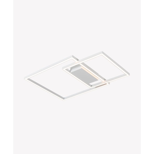 DESIGN PLAFON DE SOBREPOR LED CANVAS 3000K 58W BIVOLT 40X58CM ALUMÍNIO BRANCO  | OPUS LED OPS 82352 DESIGN PLAFON DE SOBREPOR LED CANVAS 3000K 58W BIVOLT 40X58CM ALUMÍNIO BRANCO  | OPUS LED OPS 82352