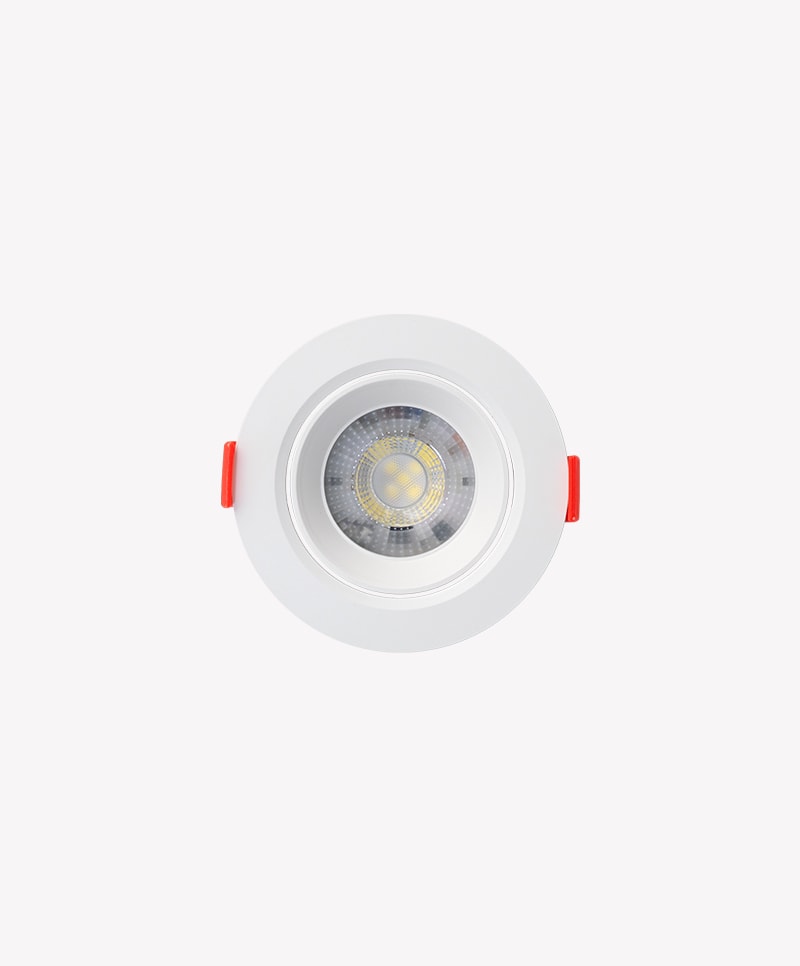 Mini Spot de Embutir LED Redondo Recuado Branco 9cm