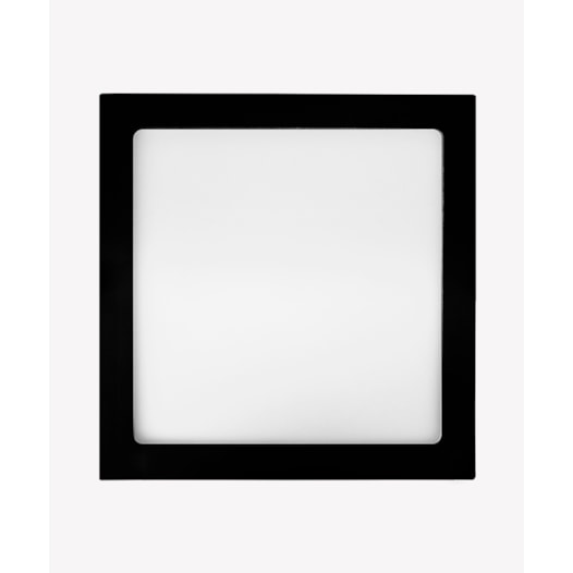 ECO PAINEL DE SOBREPOR LED QUADRADO 4000K 24W BIVOLT 29,2X29,2X2,5CM ALUMÍNIO PRETO | OPUS LED OPS 82116