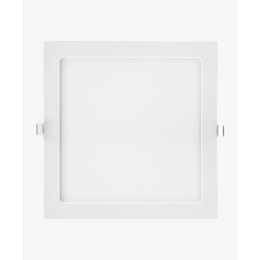 ECO PAINEL LUMINÁRIA DE EMBUTIR LED QUADRADO 3000K 24W BIVOLT 29,2X29,2X2,5CM POLICARBONATO BRANCO | OPUS LED OPS 32535