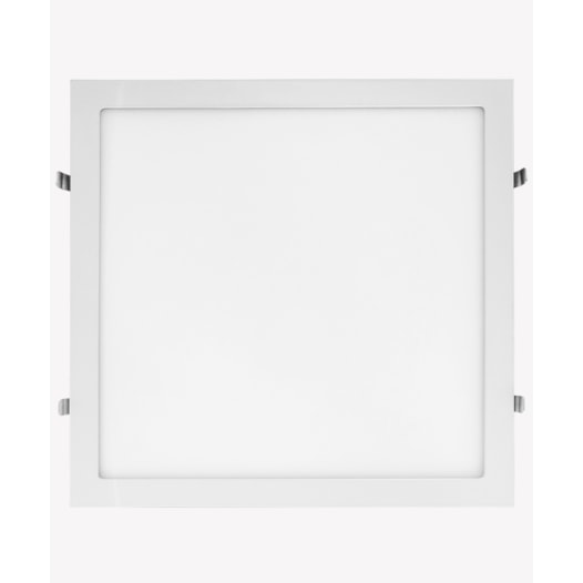 ECO PAINEL LUMINÁRIA DE EMBUTIR LED QUADRADO 3000K 30W BIVOLT 40,8X40,8X0,8CM ALUMÍNIO BRANCO | OPUS LED OPS 30166