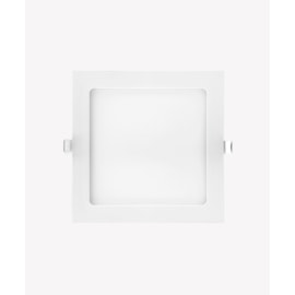 ECO PAINEL LUMINÁRIA DE EMBUTIR LED QUADRADO 4000K 18W BIVOLT 21,7X21,7X2,5CM ALUMÍNIO BRANCO | OPUS LED ECO 30142