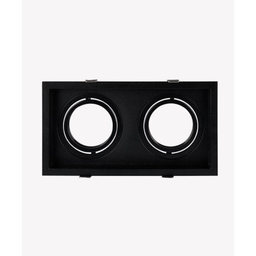 ECO SPOT DE EMBUTIR DUPLO RECUADO DIRECIONÁVEL 2XGU10 24,5X13,4X3,75CM POLICARBONATO PRETO | OPUS LED OPS 82451 ECO SPOT DE EMBUTIR DUPLO RECUADO DIRECIONÁVEL 2XGU10 24,5X13,4X3,75CM POLICARBONATO PRETO | OPUS LED OPS 82451
