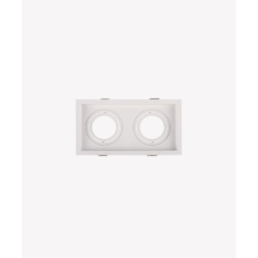 ECO SPOT DE EMBUTIR DUPLO RECUADO RETANGULAR DICROICA PAR16 19X10,6X3,75CM POLICARBONATO BRANCO | OPUS LED OPS 82406 ECO SPOT DE EMBUTIR DUPLO RECUADO RETANGULAR DICROICA PAR16 19X10,6X3,75CM POLICARBONATO BRANCO | OPUS LED OPS 82406