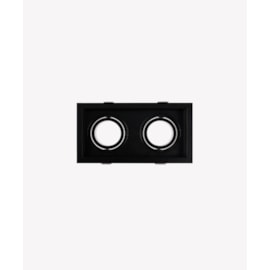 ECO SPOT DE EMBUTIR DUPLO RECUADO RETANGULAR DICROICA PAR16 19X10,6X3,75CM POLICARBONATO PRETO | OPUS LED ECO 82413 ECO SPOT DE EMBUTIR DUPLO RECUADO RETANGULAR DICROICA PAR16 19X10,6X3,75CM POLICARBONATO PRETO | OPUS LED ECO 82413