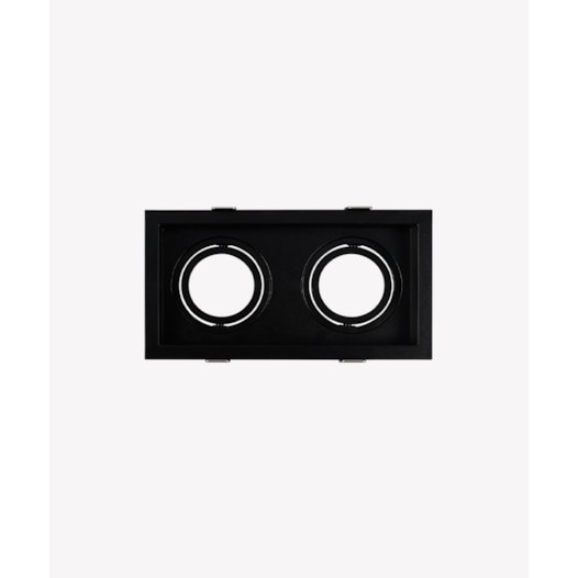 ECO SPOT DE EMBUTIR DUPLO RECUADO RETANGULAR PAR20 24,5X13,4X3,75CM POLICARBONATO PRETO | OPUS LED ECO 82437 ECO SPOT DE EMBUTIR DUPLO RECUADO RETANGULAR PAR20 24,5X13,4X3,75CM POLICARBONATO PRETO | OPUS LED ECO 82437