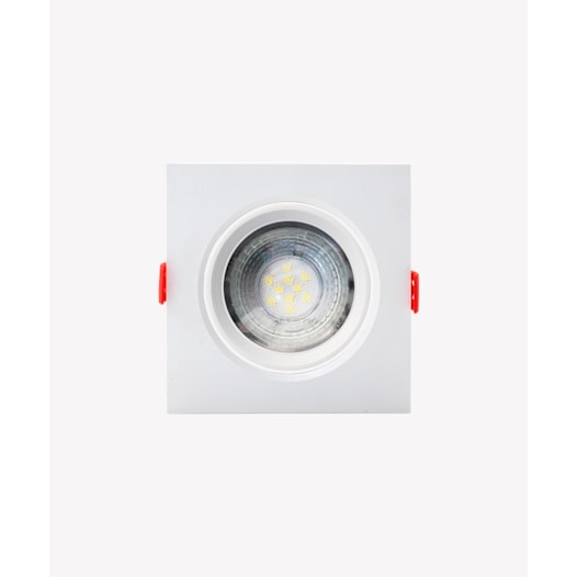 ECO SPOT DE EMBUTIR LED QUADRADO 4000K 9W BIVOLT 10,8X10,8X3CM POLICARBONATO BRANCO | OPUS LED OPS 87562