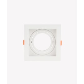 ECO SPOT DE EMBUTIR RECUADO QUADRADO FACHO ORIENTÁVEL AR70 13X13X4,3CM POLICARBONATO BRANCO | OPUS LED ECO 81157 ECO SPOT DE EMBUTIR RECUADO QUADRADO FACHO ORIENTÁVEL AR70 13X13X4,3CM POLICARBONATO BRANCO | OPUS LED ECO 81157