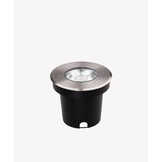 EMBUTIDO DE SOLO 3000K 7W 24° BIVOLT 10X8,5CM INOX E POLICARBONATO | OPUS LED OPS 87432