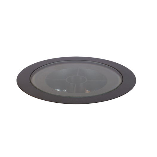 EMBUTIDO DE SOLO CHÃO LED FLAT IN REDONDO COM ANTI-OFUSCANTE EXTERNO PRETO TEXTURIZADO IRC>80 35W 2700K | INTERLIGHT 365