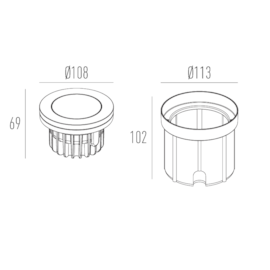 EMBUTIDO DE SOLO CHÃO LED FLAT IN REDONDO COM ANTI-OFUSCANTE PRETO TEXTURIZADO IRC>80 6W 2700K | INTERLIGHT 3649-12V-AB- EMBUTIDO DE SOLO CHÃO LED FLAT IN REDONDO COM ANTI-OFUSCANTE PRETO TEXTURIZADO IRC>80 6W 2700K | INTERLIGHT 3649-12V-AB-