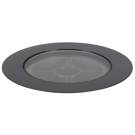 EMBUTIDO DE SOLO CHÃO LED FLAT IN REDONDO COM ANTI-OFUSCANTE PRETO TEXTURIZADO IRC>80 8W 2700K | INTERLIGHT 3649-AB-S