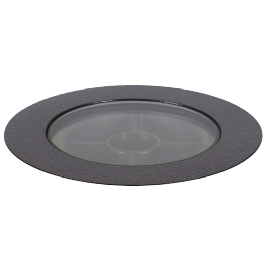 EMBUTIDO DE SOLO CHÃO LED FLAT IN REDONDO COM ANTI-OFUSCANTE PRETO TEXTURIZADO IRC>80 8W 2700K | INTERLIGHT 3649-MA-S