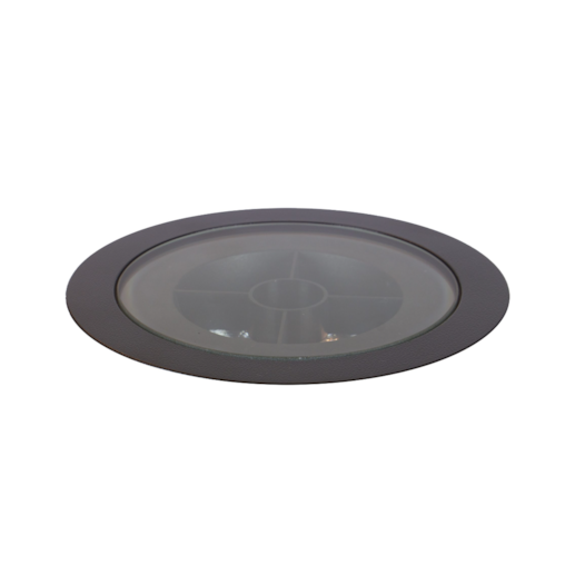 EMBUTIDO DE SOLO CHÃO LED FLAT IN REDONDO COM ANTI-OFUSCANTE PRETO TEXTURIZADO IRC>90 15W 2700K | INTERLIGHT 3691-FE-S