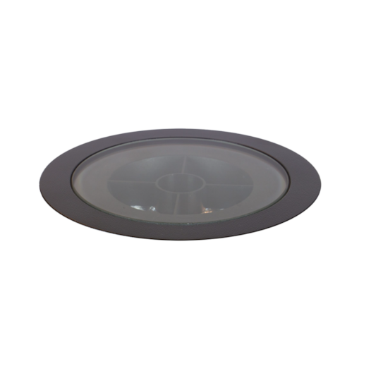 EMBUTIDO DE SOLO CHÃO LED FLAT IN REDONDO COM ANTI-OFUSCANTE PRETO TEXTURIZADO IRC>90 28W 3000K | INTERLIGHT 3695-AB-S