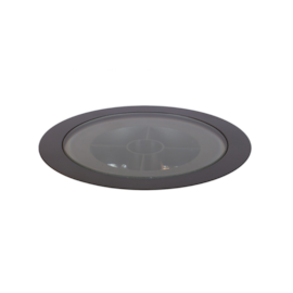 EMBUTIDO DE SOLO CHÃO LED FLAT IN REDONDO COM ANTI-OFUSCANTE PRETO TEXTURIZADO IRC>90 28W 3000K | INTERLIGHT 3695-FE-S