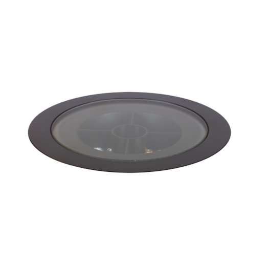 EMBUTIDO DE SOLO CHÃO LED FLAT IN REDONDO PRETO TEXTURIZADO IRC>80 25W 2700K | INTERLIGHT 3653-AB-S