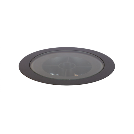 EMBUTIDO DE SOLO CHÃO LED FLAT IN REDONDO PRETO TEXTURIZADO IRC>80 25W 2700K | INTERLIGHT 3653-FE-S