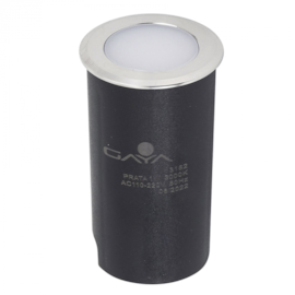 EMBUTIDO DE SOLO LED COB REDONDO EXTERNO 3000K 1W BIVOLT Ø4,8X8,2CM CROMADO E PRETO | GAYA 3162 EMBUTIDO DE SOLO LED COB REDONDO EXTERNO 3000K 1W BIVOLT Ø4,8X8,2CM CROMADO E PRETO | GAYA 3162