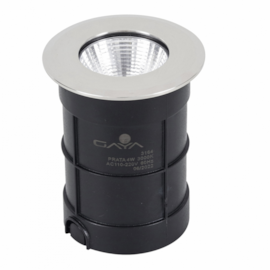 EMBUTIDO DE SOLO LED COB REDONDO EXTERNO 3000K 4W BIVOLT Ø7,5X8,95CM CROMADO E PRETO | GAYA 3164 EMBUTIDO DE SOLO LED COB REDONDO EXTERNO 3000K 4W BIVOLT Ø7,5X8,95CM CROMADO E PRETO | GAYA 3164