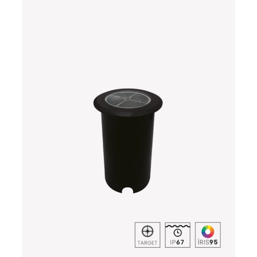 EMBUTIDO DE SOLO LED REDONDO EXTERNO 3000K 10W 12° BIVOLT 7,6X8,3CM ALUMÍNIO PRETO | OPUS LED OPS 33709 EMBUTIDO DE SOLO LED REDONDO EXTERNO 3000K 10W 12° BIVOLT 7,6X8,3CM ALUMÍNIO PRETO | OPUS LED OPS 33709